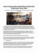 Situs Istana 55 Slot Terpercaya 2023 Login Alternatif